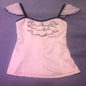 Cute white top white blouse women elegant white blouses juniors ruffle top